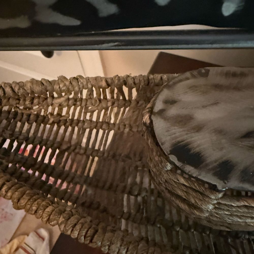 Extra large Decorative Sailboat Metal and Rattan Basket Sculpture Collectible - Picture 12 of 14
